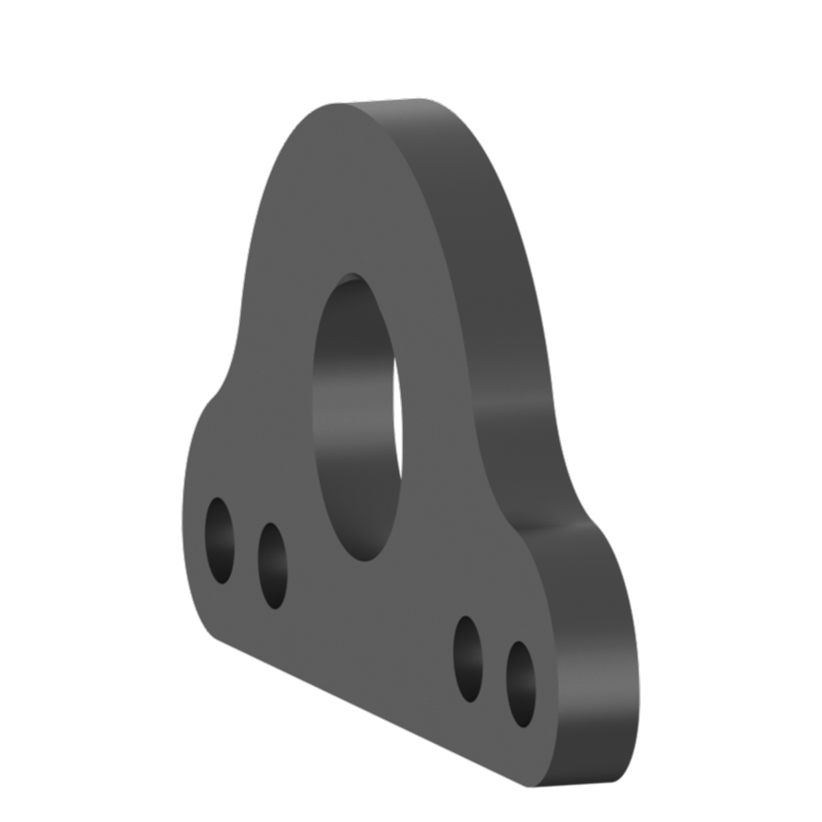 Aufhängeöse Einloch BF8, schwarz